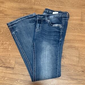 Grace Women's Dark Blue Flare Jeans